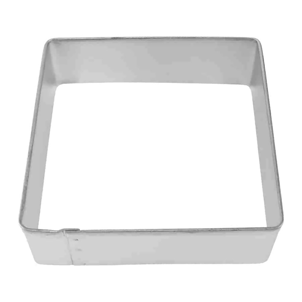 Square 3''  Sturdy Tinplated Steel Cookie Cutter NEW! Biscuit Tea Sandwich