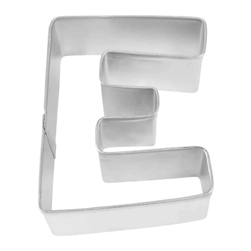 Alphabet Letter E Sturdy Tinplated Steel Cookie Cutter New !!