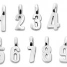 925 Sterling Silver Numbers Pendant Number Charm Tiny Number Personalized Pendant