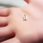 925 Sterling Silver Miniature A-Z Alphabet Letter Charm Tiny Letter