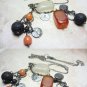 925 Sterling Silver Necklace Oxidized Necklace Carnelian and Lava Rock Necklace