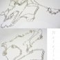 925 Sterling Silver Three Layered Necklace Butterfly Necklace Multi Layered Necklace