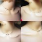 925 Sterling Silver Heart Necklace Side Heart Choker Layering Necklace