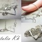 925 Sterling Silver Heart Necklace Side Heart Choker Layering Necklace