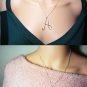 925 Sterling Silver Initial Necklace Name Pendant Letter Necklace Large Letter Pendant Monogram