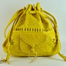*New*  premium leather yellow  bucket bag