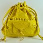 *New* premium leather yellow bucket bag