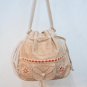 Premium Leather Beige Bucket Bag