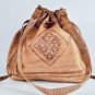 Handmade light brown Leather Bucket Bag