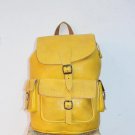 Yellow Premium Leather Backpack