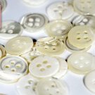 High Grade Natural (River) Mother of Pearl Shirt Buttons (15 Pcs) ø11.0mm 4 Sewing Holes