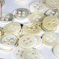 High Grade Natural (River) Mother of Pearl Shirt Buttons (15 Pcs) ø11.0mm 4 Sewing Holes