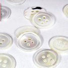 High Grade (Trochus) Mother of Pearl Shirt Buttons (15 Pieces) ø11.5mm 4 Sewing Holes