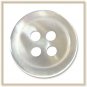 High Grade (Trochus) Mother of Pearl Shirt Buttons (15 Pieces) ø11.5mm 4 Sewing Holes