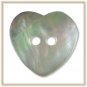 Set of (Heart Shaped) River Mother of Pearl Blouse, Shirt Buttons (15 Pieces) 2 Sewing Holes