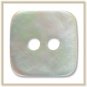 Set of Natural (Square) River Mother of Pearl Shirt/Blouse Buttons (15 Pieces) 2 Sewing Holes