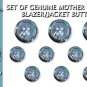 Set of 3 Large & 7 Small High Grade (Black Lip) Mother of Pearl Jacket Buttons 4 Sewing Holes