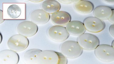 High Grade Natural (River) Mother of Pearl Cardigan Buttons (8 Pcs) &Atilde;&cedil;23.0mm 2 Sewing Holes