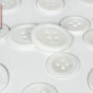 High Grade Natural (River) Mother of Pearl Cardigan Buttons 15 Pcs) ø15.0mm 4 Sewing Holes