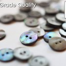 High Grade Blue/Grey (River) Mother of Pearl Shirt Buttons 15 Pcs) ø12.0mm 2 Sewing Holes