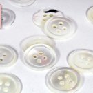 High Grade (Trochus) Mother of Pearl Shirt Buttons (15 Pieces) ø13.0mm 4 Sewing Holes