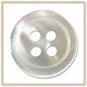 High Grade (Trochus) Mother of Pearl Shirt Buttons (15 Pieces) ø13.0mm 4 Sewing Holes
