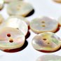 High Grade Ivory Abalone Mother of Pearl Shirt Buttons (8 Pieces) ø23mm 2 Sewing Holes