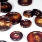 Set of Genuine Buffalo Bone Blazer/Jacket Buttons - Brown (3 Large ø23.0mm 7 Small ø15.0mm)