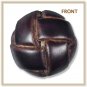 Set of 3 Lge 7 Sml Genuine Leather Shank Jacket Buttons (Dark Brown/Chocolate) LLB080-3L7S