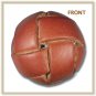 Set of 6 Small (One Size) Genuine Leather Shank Jacket Buttons (Light Brown/Tan) LLB081-6S
