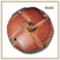 Set of 6 Small (One Size) Genuine Leather Shank Jacket Buttons (Light Brown/Tan) LLB081-6S