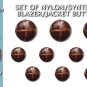 Set of Synthetic Imitation Leather Blazer Shank Buttons (3L/7S) Brown S0022-C19