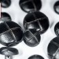 Set of Synthetic Imitation Leather Blazer Shank Buttons (3L/7S) Black S0022-C18
