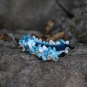 Handmade Sky Blue Flower Banana Hair Clip Barrette Floral Hair Hair Tie Medium size for girls