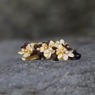 Handmade Yellow Flower Banana Hair Clip Barrette Floral Hair Hair Tie Medium size for girls
