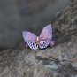 Handmade Purple Crystal Butterfly Hair Clip Flower Clip Floral Barrette Fabric Hair Accessories