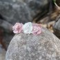 Handmade Satin Pink Flower Hair Clip Barrette Floral Hair Hair Tie Medium size for girls