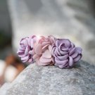 Handmade Satin Pink Flower Hair Clip Barrette Floral Hair Hair Tie Medium size for girls