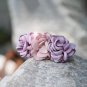 Handmade Satin Pink Flower Hair Clip Barrette Floral Hair Hair Tie Medium size for girls