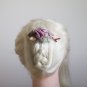 Handmade Pink Rose Flower Banana Hair Clip Barrette Floral Hair Hair Tie Medium size for girls