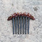 Crystal Sapphire Blue Hair Comb Beaded Hair Clip Bridal Headpiece handmade Beaded Hair accessories