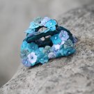 Small Blue Nature Handmade Flower Hair Clip Crystal Hair Claw Floral  Blossom FlowerJaw Clip