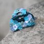 Small Blue Nature Handmade Flower Hair Clip Crystal Hair Claw Floral  Blossom FlowerJaw Clip