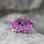 Small Purple Nature Handmade Flower Hair Clip Crystal Hair Claw Floral  Blossom FlowerJaw Clip