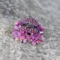 Small Purple Nature Handmade Flower Hair Clip Crystal Hair Claw Floral  Blossom FlowerJaw Clip