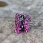 Small Purple Nature Handmade Flower Hair Clip Crystal Hair Claw Floral  Blossom FlowerJaw Clip