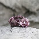 Small Pink Nature Handmade Flower Hair Clip Crystal Hair Claw Floral  Blossom FlowerJaw Clip