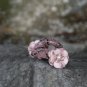 Small Pink Nature Handmade Flower Hair Clip Crystal Hair Claw Floral Blossom FlowerJaw Clip