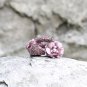 Small Pink Nature Handmade Flower Hair Clip Crystal Hair Claw Floral Blossom FlowerJaw Clip