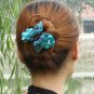 Small Pink Nature Handmade Flower Hair Clip Crystal Hair Claw Floral Blossom FlowerJaw Clip